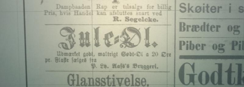 Annonse om Aass juleøl